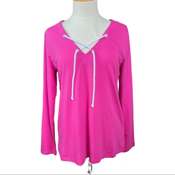 Nautica Tops - NWT Nautica Top White Rope Laced Front Coastal Beach Pool Large